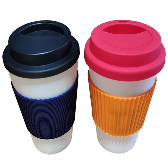 Recyecable Cup Covers 62mm 73mm 80mm 90mm for Coffee Cups White Black Transparent PS Cpla PP Reusable Cup Plastic Silicone Stretch Lids 