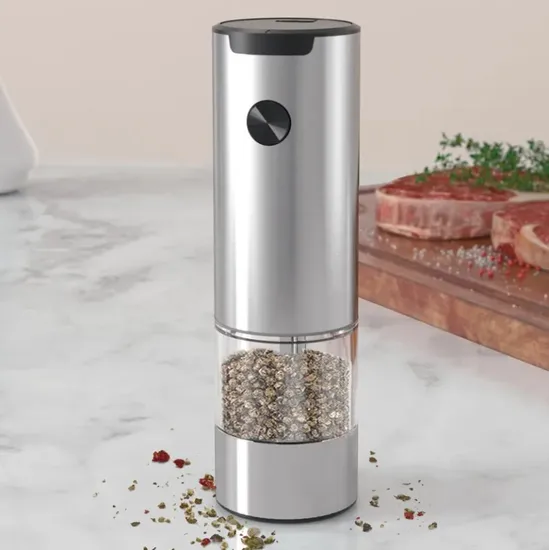LED Light Automatic Grinder Set for Salt and Pepper Seasoning 