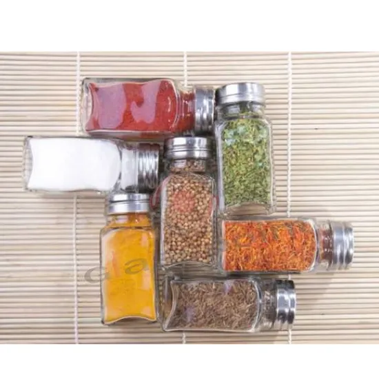 Custom Clear Empty Spice Bottle for Salt and Pepper Grinder Set Spice Grinder 
