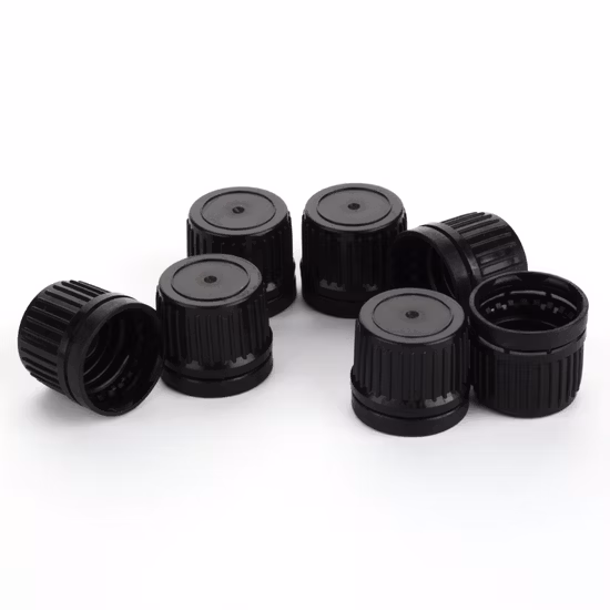 Wholesale 18mm Black Smooth Tamper Evident Essential Oil Bottle Leak