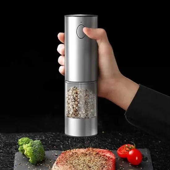 Stainless Steel Pepper Mills Automatic Salt and Pepper Mill Salt Grinders Gravity Electric Salt and Pepper Grinder 