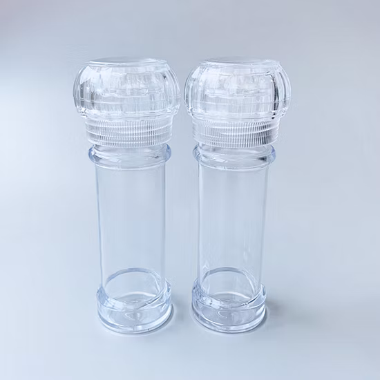 Table Top Grinder Industrial Plastic 90ml Custom Pepper Sea Salt Grinder 