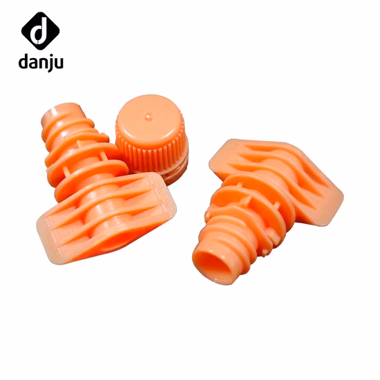 6mm Orange Food Grade PE Plastic Portable Durable Spouted Lid for Pouches 