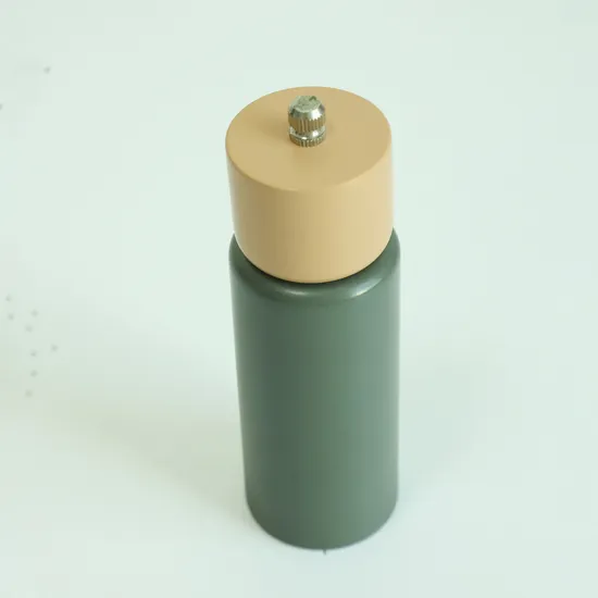 Premium Color Painted Wood Grinders Wooden Salt and Pepper Grinder Set with Adjustable Ceramic Grinding 