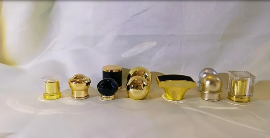 Square T Shape Luxury Colorful Plastic Perfume Lids 