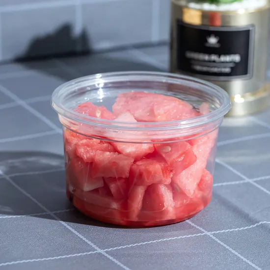China Factory Leakproof 117mm Round Dome Lid for Plastic Cup Deli Container 