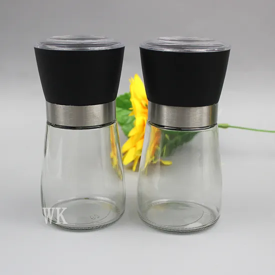 Mill Ceramic Blades Adjustable Coarseness Brushed Stainless Steel Salt Pepper Grinder 