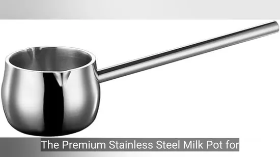 Premium Stainless Steel Milk Pot for Cooking and Serving with Heat