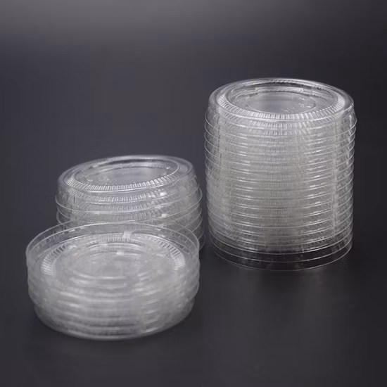 Disposable Plastic Sauce Tableware Pet Plastic Clear Sauce Lid 42mm Takeaway Small Sauce Cup Lid 