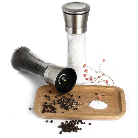 180ml Empty Kitchen Salt Pepper Spice Grinder with Metal Plastic Manual 