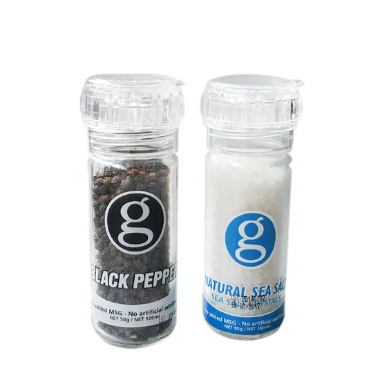 Plastic Bottle Pepper Mill Pakistan Salt Grinder Seasoning Mill 