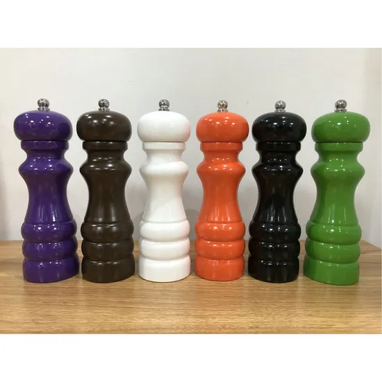 Wooden Spice Grinder Pepper Manual Mills Salt Colorful Grinder 