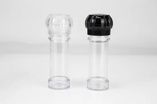 Kitchen 90ml Pepper & Salt Plastic Grinder Acrylic Jar 