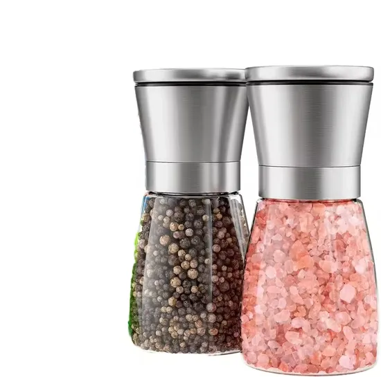Best Wholesale Mini Kitchen Adjustable Manual Glass Salt and Pepper Shaker Mill Ceramic Mechanism Spice Powder Grinder Bottle 