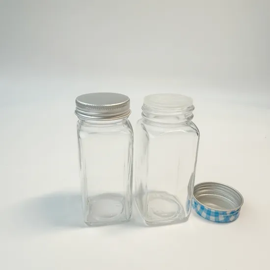Eco Friendly Condiment Bottle Glass Salt Pepper Spice Jars Bottle with Lid 