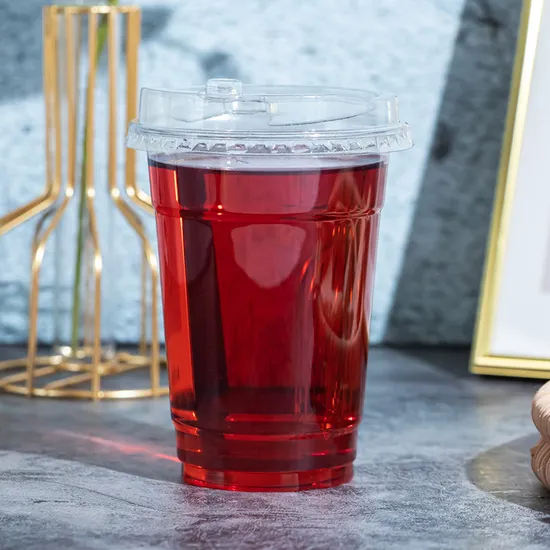 Dome Lid with Wide Hole 85mm for Beverage Drinking Packaging Plastic Cup 